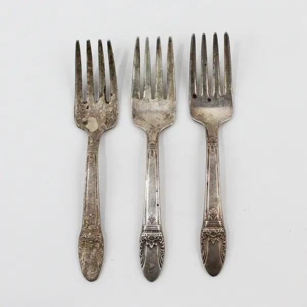 International Silver 1847 Rogers First Love Silverplate Baby Fork Lot of 3 4.25"