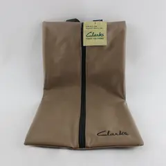 Clarks Brown Travel Shoe Bag Zippered Storage Pouch Organizer FLAWED