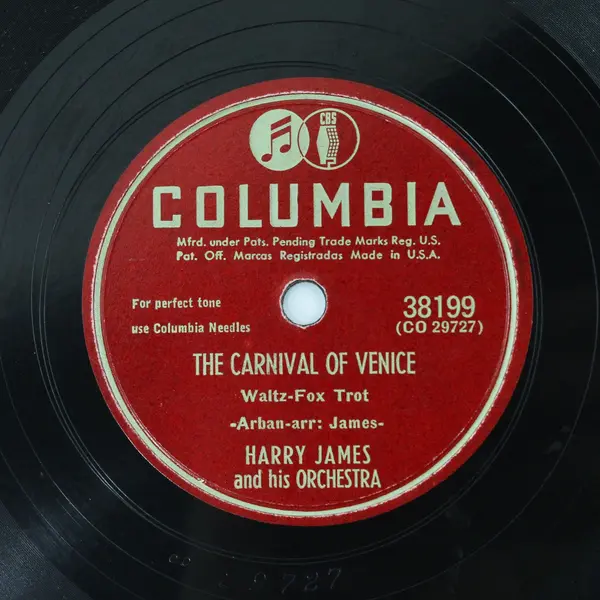 Harry James Trumpet Blues / The Carnival Of Venice Columbia 78 RPM 10" Shellac