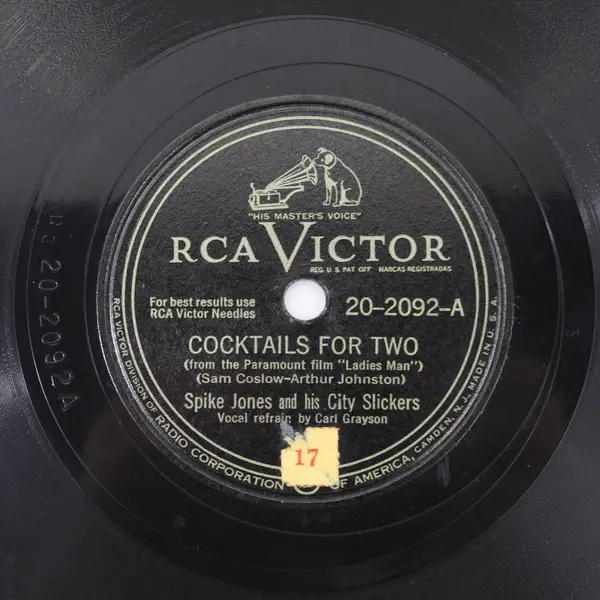 Spike Jones Cocktails for Two / Holiday for Strings 10" Shellac Record