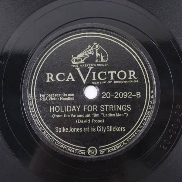 Spike Jones Cocktails for Two / Holiday for Strings 10" Shellac Record