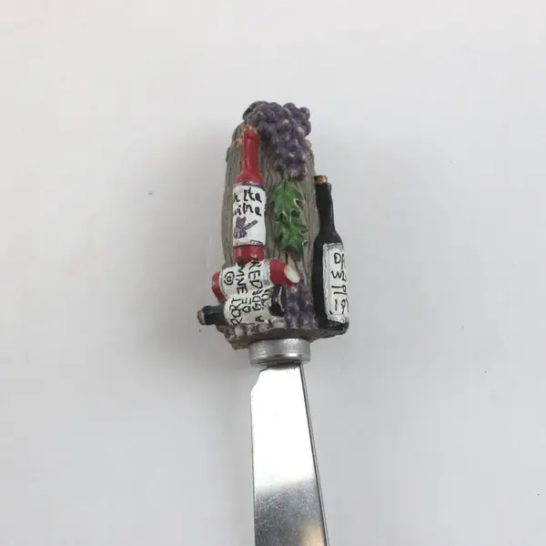 Lot of 4 Wine Themed Cheese Spreader Knives Serving Utensils