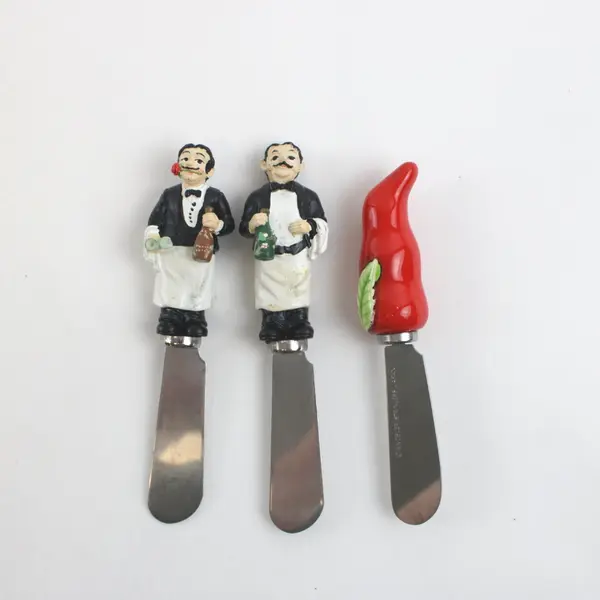 Guy Buffet Lot of 3 Cheese Spreaders Serving Knives Soft Cheese