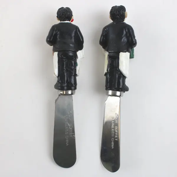 Guy Buffet Lot of 3 Cheese Spreaders Serving Knives Soft Cheese