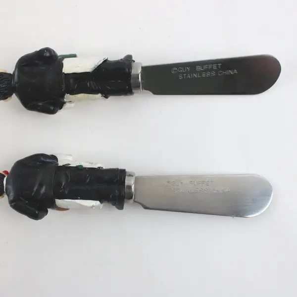 Guy Buffet Lot of 3 Cheese Spreaders Serving Knives Soft Cheese