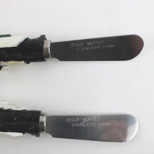 Guy Buffet Lot of 3 Cheese Spreaders Serving Knives Soft Cheese