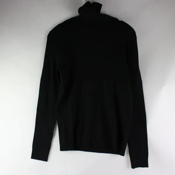 Merona Women's XL Black Ribbed Turtleneck Sweater Stretch Knit Long Sleeve Top