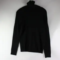 Merona Women's XL Black Ribbed Turtleneck Sweater Stretch Knit Long Sleeve Top