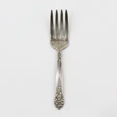 National Silverplate Co King Edward Moss Rose Silverplate Baby Fork 4.5in
