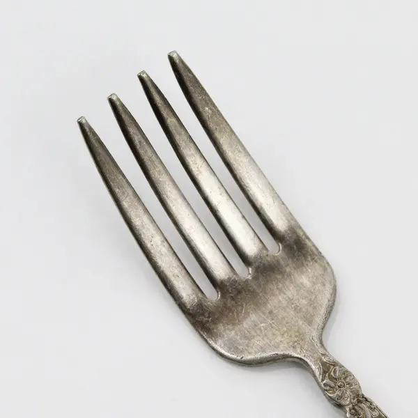 National Silverplate Co King Edward Moss Rose Silverplate Baby Fork 4.5in
