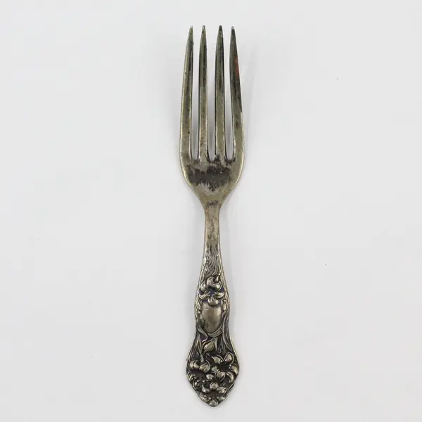 Antique International Silver Lilyta Pattern 1909 Silverplate Baby Fork 4.75" 