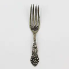 Antique International Silver Lilyta Pattern 1909 Silverplate Baby Fork 4.75" 