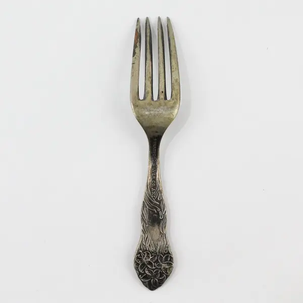 Antique International Silver Lilyta Pattern 1909 Silverplate Baby Fork 4.75" 