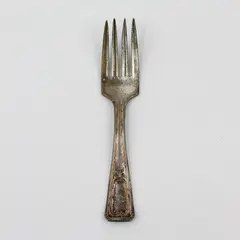 Vintage E&J Bass EJB2 Pattern Silverplate Baby Fork 4.5" Long