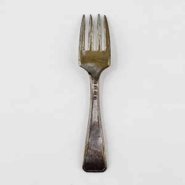 Vintage E&J Bass EJB2 Pattern Silverplate Baby Fork 4.5" Long