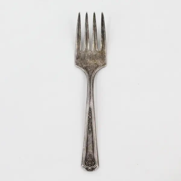 Antique Oneida Community Queen Bess I Tudor Silverplate Baby Fork 4-Inch