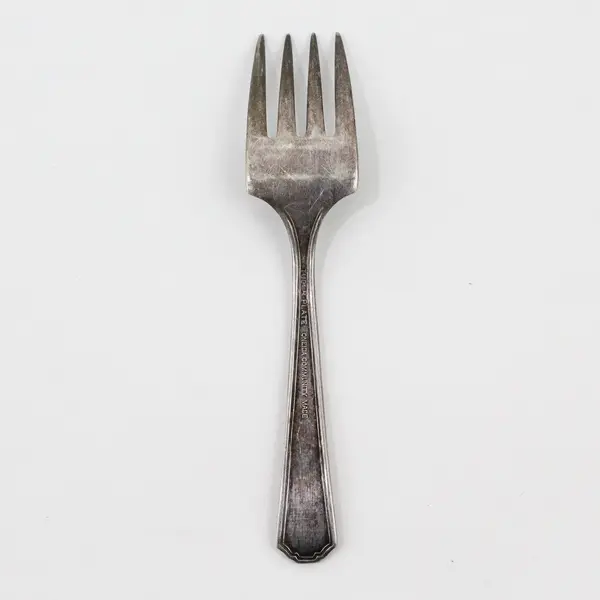 Antique Oneida Community Queen Bess I Tudor Silverplate Baby Fork 4-Inch