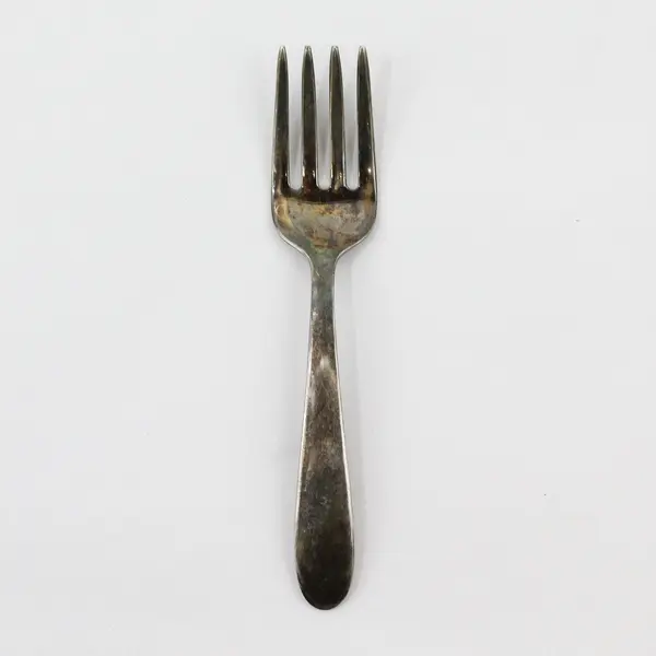 Lunt Silver Unknown Pattern Plain Baby Fork Silverplate 4" Long