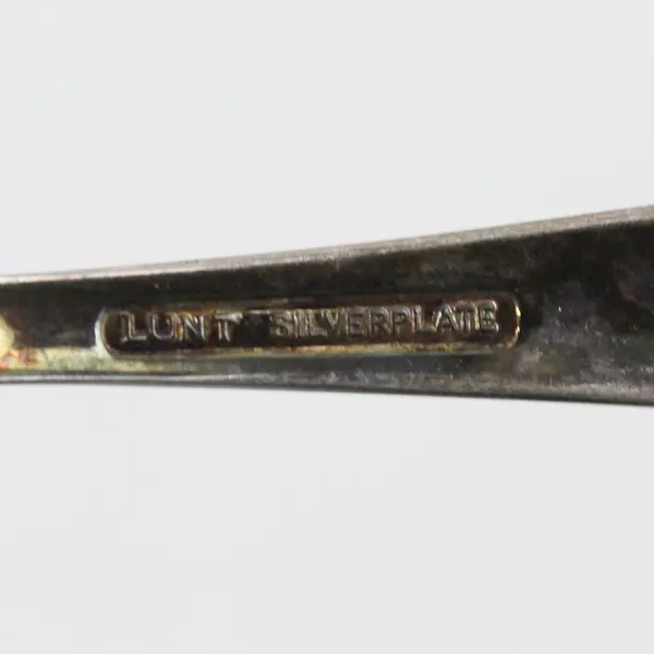 Lunt Silver Unknown Pattern Plain Baby Fork Silverplate 4" Long