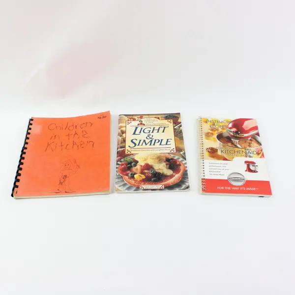 Lot of 3 Cookbooks KitchenAid, Pampered Chef, Children in the Kitchen