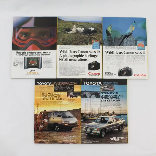 Lot of 5 Vintage National Geographic Magazines 1980 1987