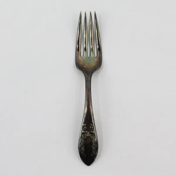 Conn S. Co. Fairoaks Antique Silverplate Baby Fork 4.5in