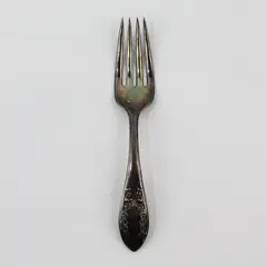 Conn S. Co. Fairoaks Antique Silverplate Baby Fork 4.5in