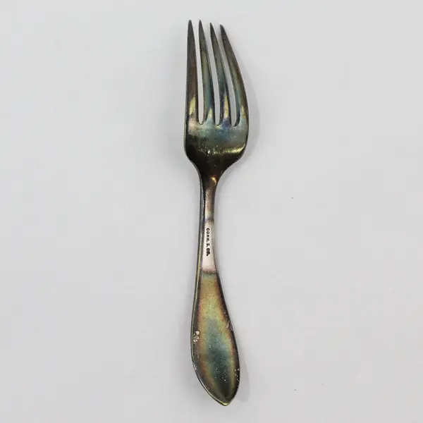Conn S. Co. Fairoaks Antique Silverplate Baby Fork 4.5in