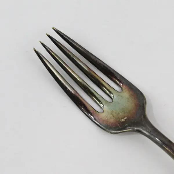 Conn S. Co. Fairoaks Antique Silverplate Baby Fork 4.5in