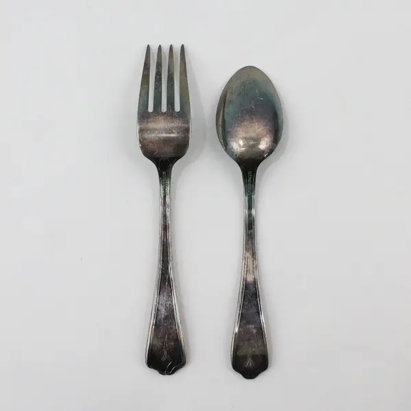 Vintage Reed & Barton Silverplate Youth Fork & Spoon 