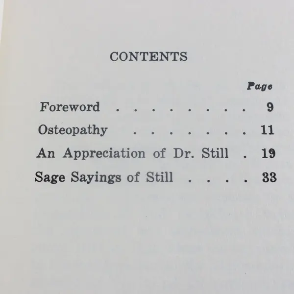Sage Sayings Still 1991 Reprint American Academy Osteopathy Andrew T. Still PB