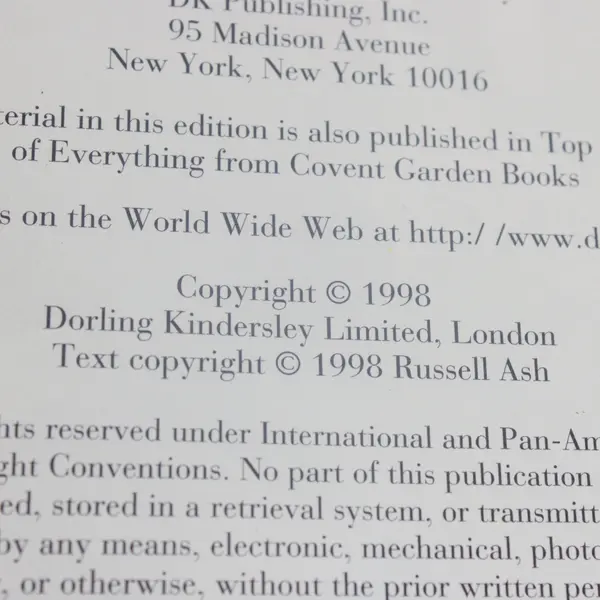 Top 10 of Everything 1999 Russell Ash DK Illustrated Reference Book