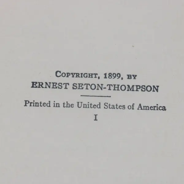 Antique 1899 Lobo Rag & Vixen Ernest Thompson Seton 1st Printing