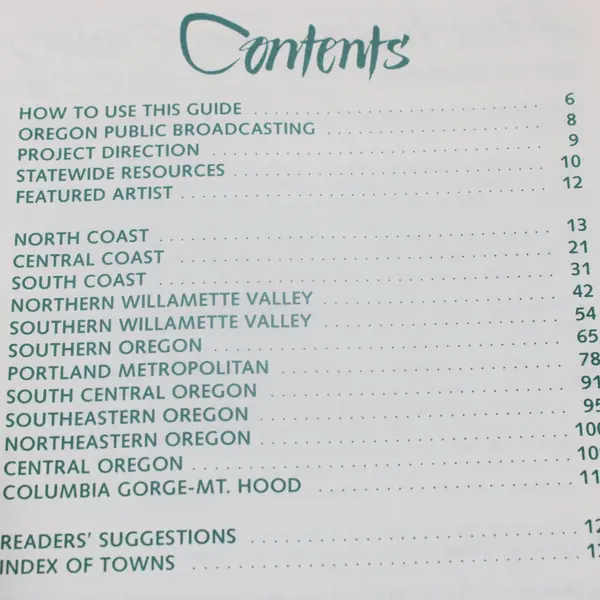 Where to Find The Oregon in Oregon 1989-1990 Edition Vintage Guide
