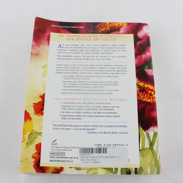 Taking Charge of Your Fertility Toni Weschler Rev Ed PB Quill Nat Birth Control
