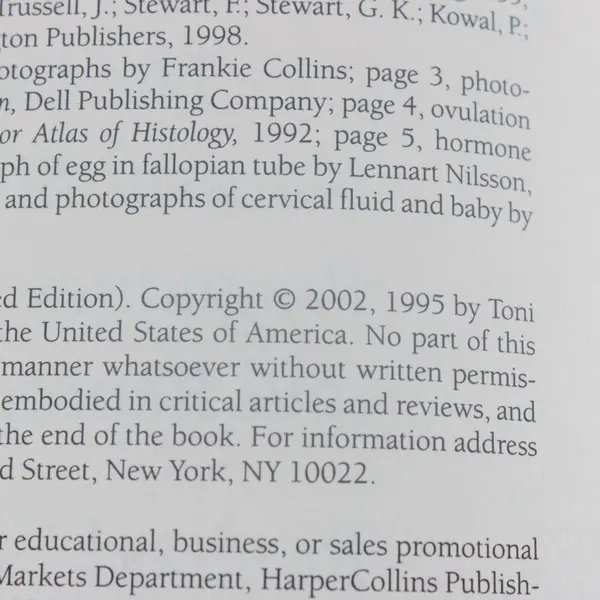 Taking Charge of Your Fertility Toni Weschler Rev Ed PB Quill Nat Birth Control