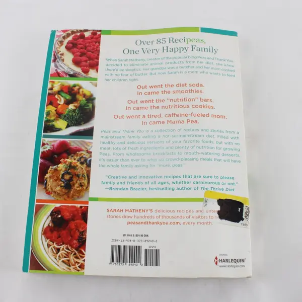 Peas and Thank You Cookbook Sarah Matheny Simple Meatless Family Meals