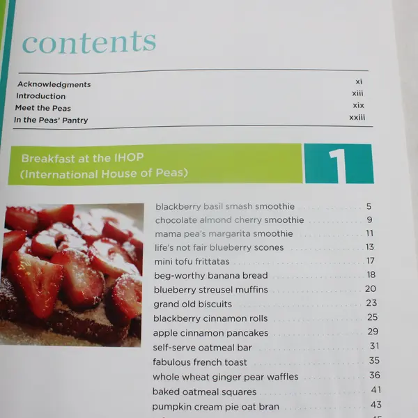 Peas and Thank You Cookbook Sarah Matheny Simple Meatless Family Meals
