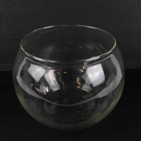 Lot of 3 Clear Glass Bubble Bowls Fish Bowls Decorative Vessels