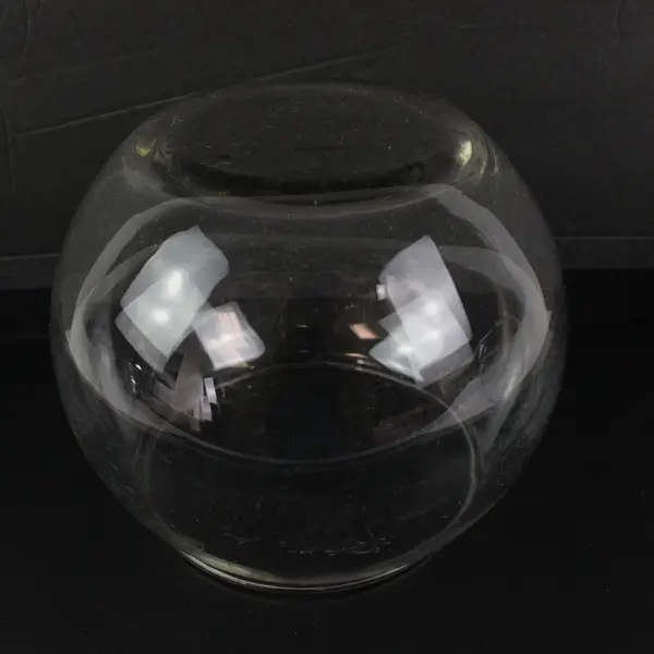 Lot of 3 Clear Glass Bubble Bowls Fish Bowls Decorative Vessels