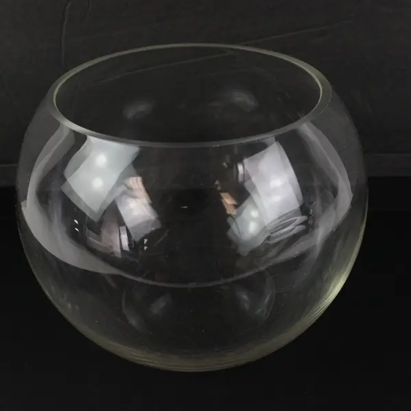 Lot of 3 Clear Glass Bubble Bowls Fish Bowls Decorative Vessels