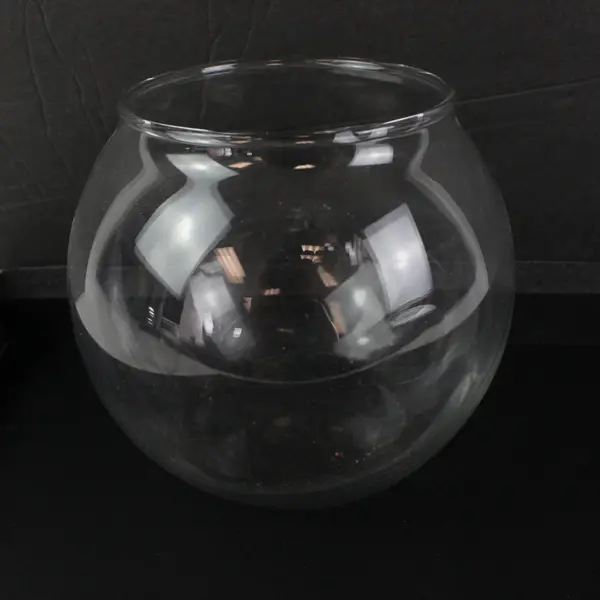 Lot of 3 Clear Glass Bubble Bowls Fish Bowls Decorative Vessels