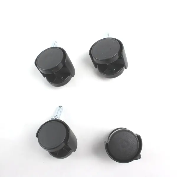 Set of 4 Black Swivel Casters Furniture Cart Equipment Wheels