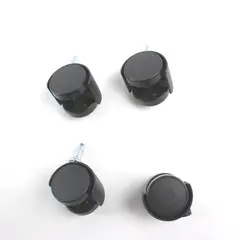 Set of 4 Black Swivel Casters Furniture Cart Equipment Wheels