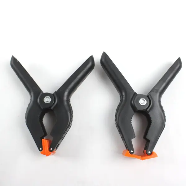 Lot of 7 Heavy-Duty Black Plastic Spring Clamps Crafts Photography Woodworking