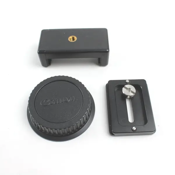 Lot of 3 Canon Lens Cap Smartphone Tripod Clamp Quick Release Plate
