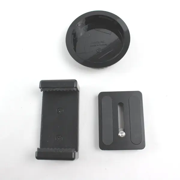 Lot of 3 Canon Lens Cap Smartphone Tripod Clamp Quick Release Plate