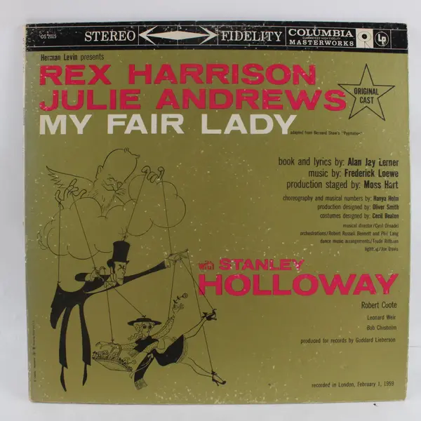 My Fair Lady Columbia Masterworks Stereo LP OS2015 Orig Cast Rex Harrison