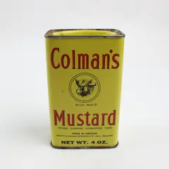 Colman's Mustard 4 oz Vintage Advertising Tin Collectible Yellow