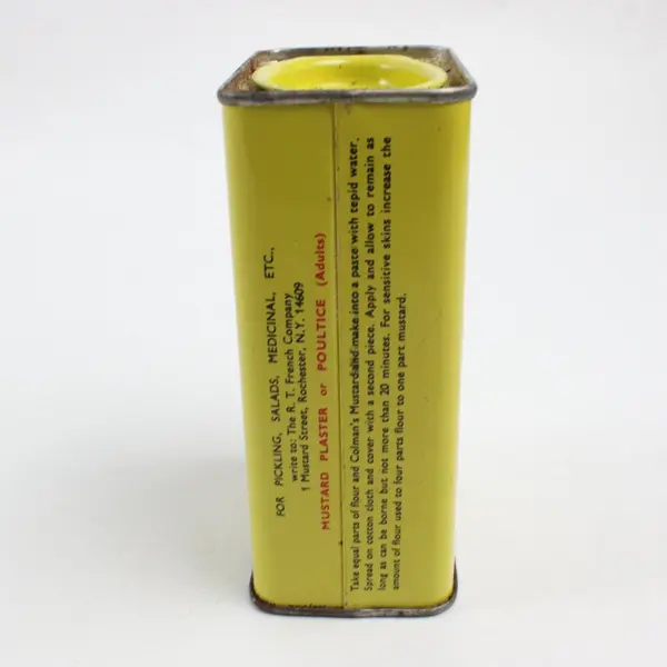 Colman's Mustard 4 oz Vintage Advertising Tin Collectible Yellow